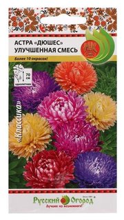 Семена цветов астра "Дюшес", улучшенная, смесь, 0,3 г Русский огород