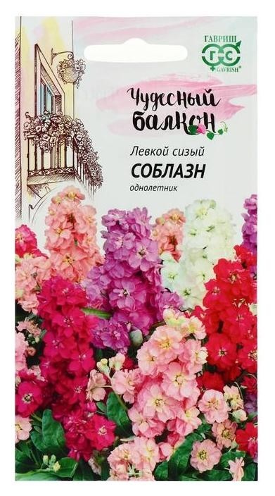 

Семена цветов левкой "Соблазн", смесь, серия чудесный балкон, 0,1 г, Микс