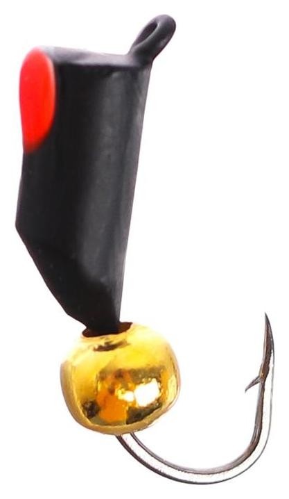 Мормышка «Столбик» чёрная с металлическим шаром, 0,8 г, D=3 мм