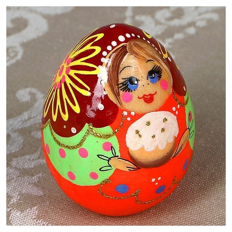 Яйцо «матрёшка с куличом, 7 см NNB