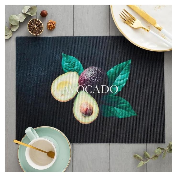 

Салфетка на стол "Avocado" пвх, 40х29 см, Черный