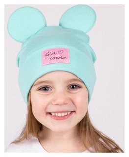 Двухслойная шапка Girl Power, цвет мята, размер 50-54 Hoh loon