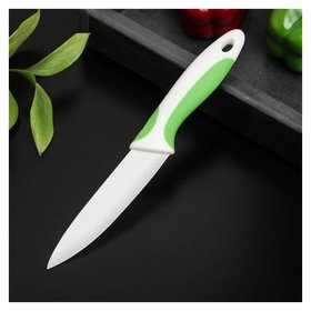 Нож керамический доляна «Умелец», лезвие 13 см, цвет зелёный Доляна