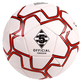 Мяч футбольный, размер 5, 32 панели, Pvc, 2 подслоя, машинная сшивка, 260 г 