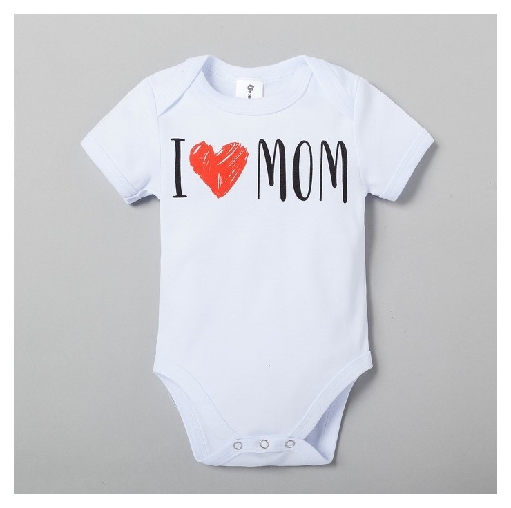 

Боди крошка Я "Love Mom", белый, р.24, рост 68-74