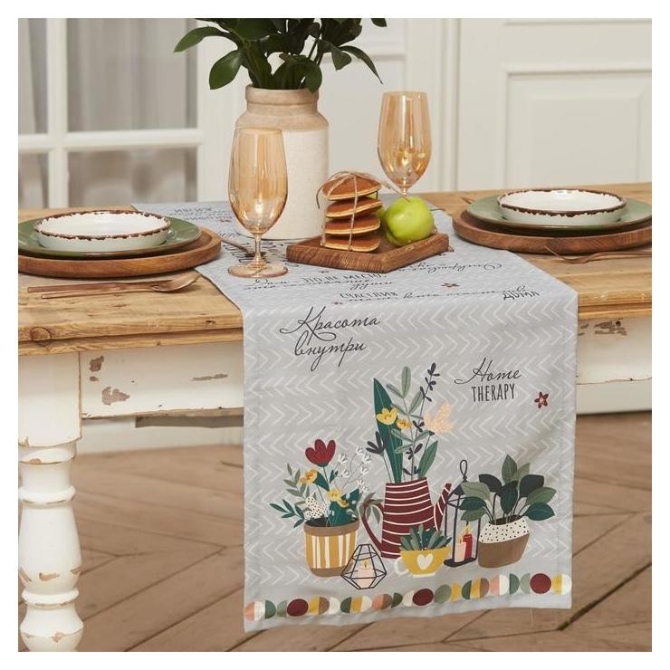 

Дорожка "Этель" Hygge 40*146 см, 100% хлопок, саржа 190 г/м2, Серый