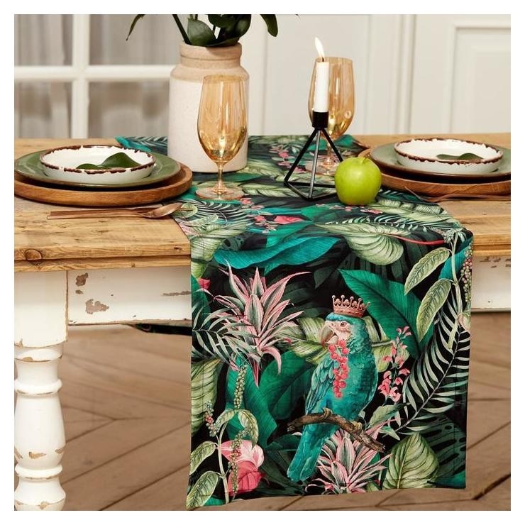 

Дорожка "Этель" Tropical Parrots 40*146 см, 100% хлопок, саржа 190 г/м2, Зеленый