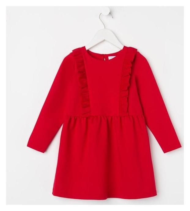 

Платье с рюшей Kaftan "Basic Line" р. (98-104), красн, Красный