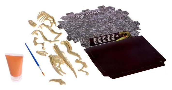 Набор для опытов «Эпоха динозавров», конструктор - раскраска, в пакете
