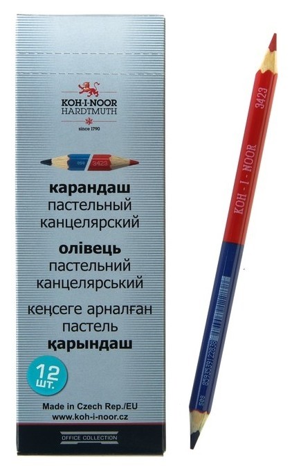 Карандаш Koh-i-noor двухцветный 3423, синий-красный  Koh-i-noor