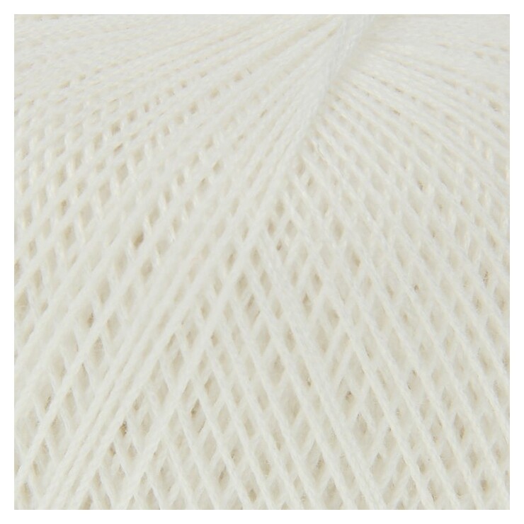 Нитки вязальные "Роза" 320м/50гр 100% мерсеризованный хлопок цвет 0101  ПНК им. Кирова