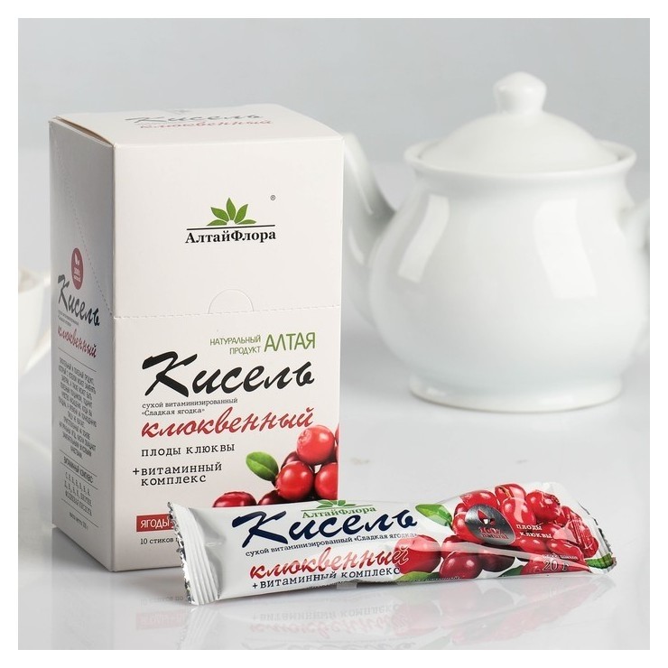 Кисель клюквенный (Стик) 20 г  АлтайФлора