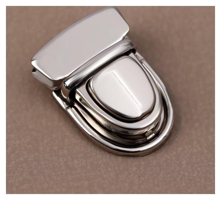 Застёжка для сумки, 4 × 3 см, цвет серебряный  Арт узор