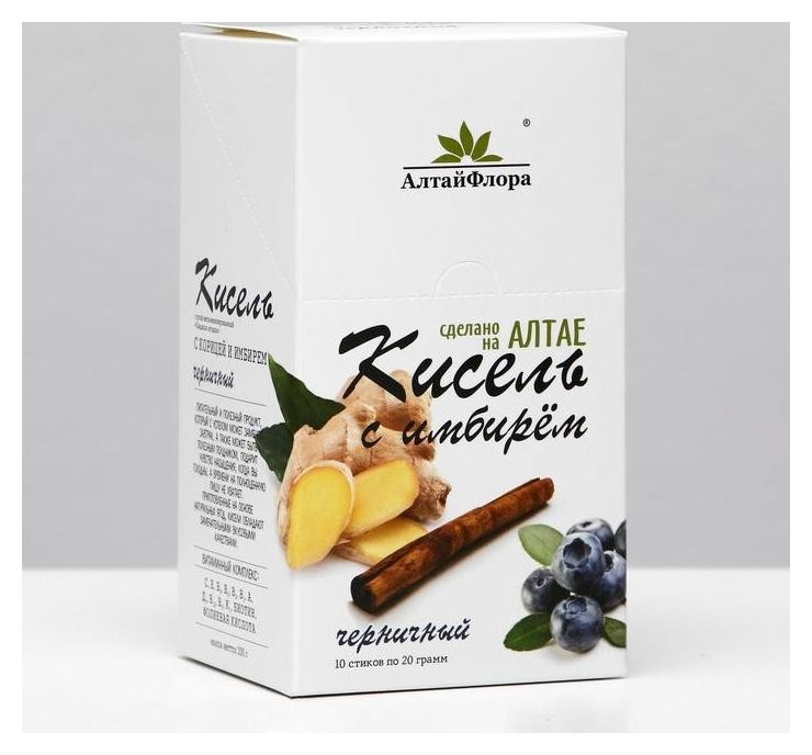 Кисель черничный с корицей и имбирем (Блок)20 г  АлтайФлора