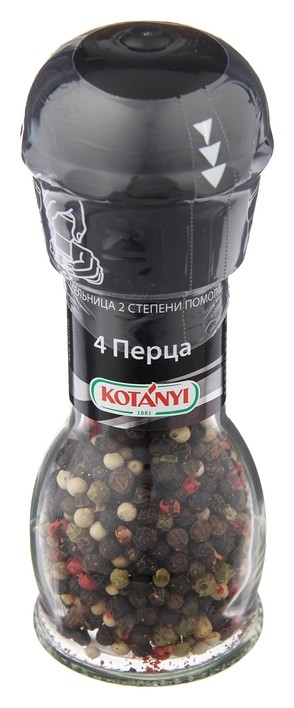 

Приправа 4 перца Kotanyi, мельница 35 г.