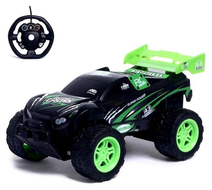 Машина радиоуправляемая Cross, 1:18, в комплекте педали и руль, работает от аккумулятора  