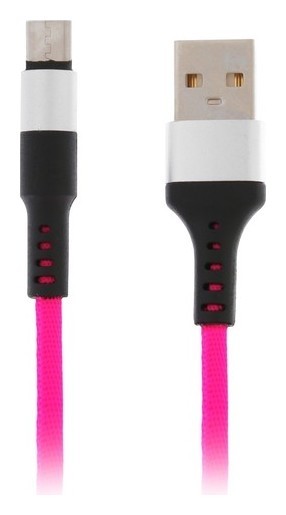 

Кабель Luazon, Microusb - Usb, 2 A, 1 м, оплётка нейлон, разноцветный