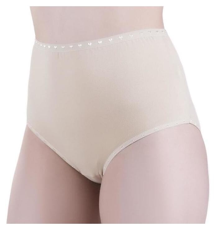 Трусы женские слипы однотонные цвет бежевый, р-р 54-56 (11)  Anisse
