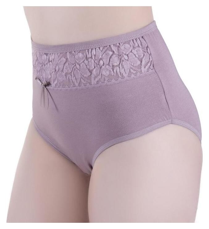 Трусы женские слипы кружевная вставка на поясе цвет мокко, р-р 52-54 (9)  Anisse