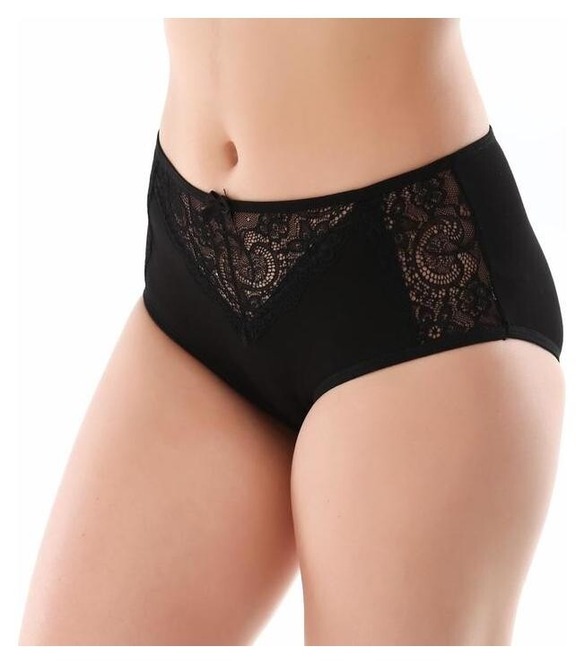 Трусы женские слипы, цвет чёрный, р-р 52-54 (2XL) Sheslove