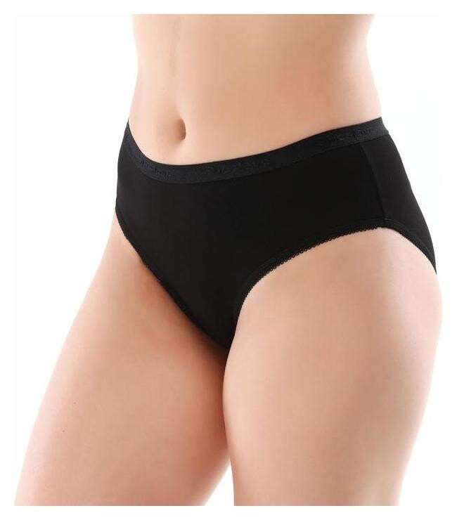 Трусы женские слипы однотонные, цвет чёрный, р-р 52-54 (2XL) Sheslove