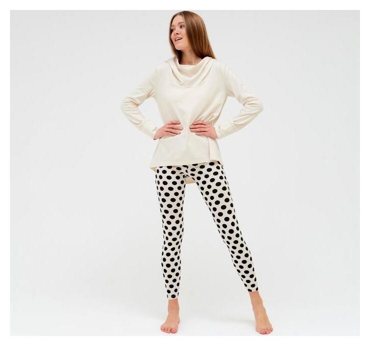 Комплект женский (Худи, легинсы) Minaku цвет бежевый, р-р 42  Minaku