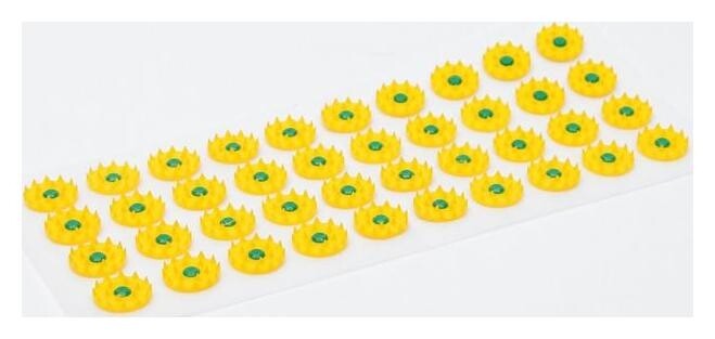 Аппликатор кузнецова, 40 колючек, цвет жёлтый, спанпонд, 140*320 мм  ЭЛТИЗ