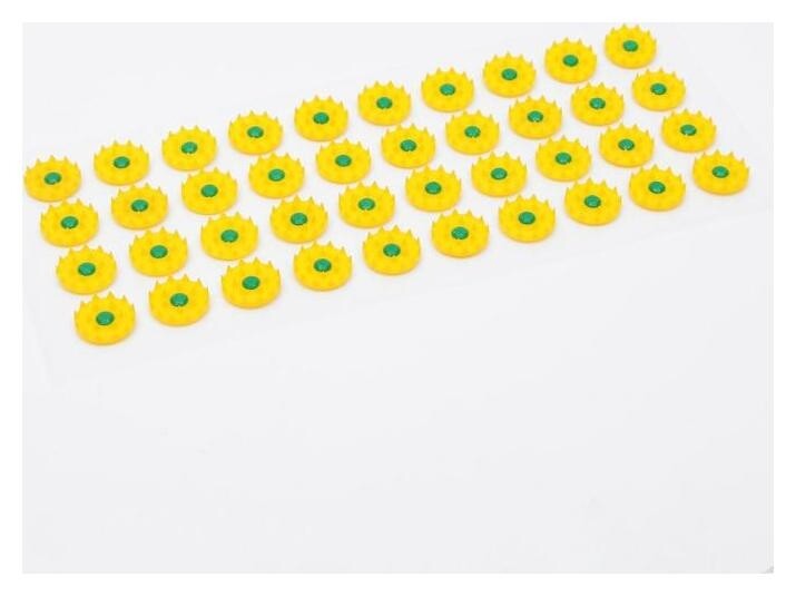 Аппликатор кузнецова, 40 колючек, плёнка, 140*320 мм, цвет жёлтый  ЭЛТИЗ