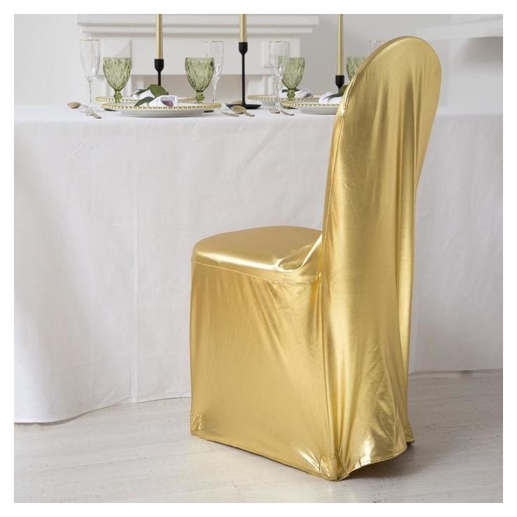 Чехол на стул, цв.золото, 90*40*40 см, 100% п/э