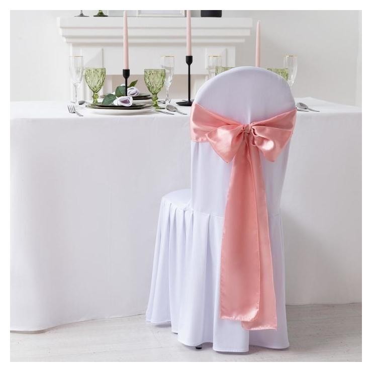 Декор для стула, цв.розовый, 14*275 см, 100% п/э
