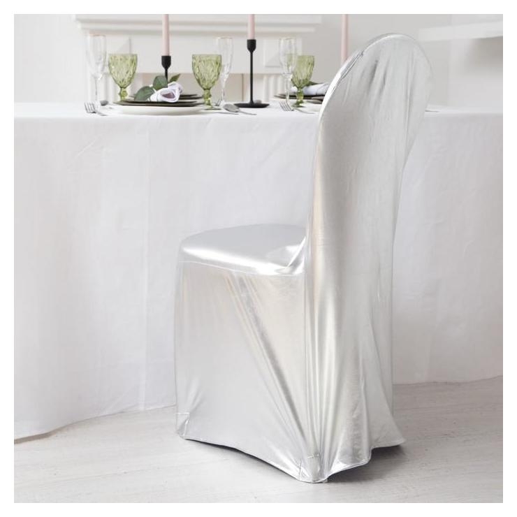 Чехол на стул, цв.серебро, 90*40*40 см, 100% п/э
