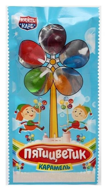 

Карамель на палочке «Пятицветик», 12 г