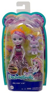 Кукла с любимой зверюшкой Зейди Зебра и Реф Zadie Zebra & Ref Enchantimals Mattel