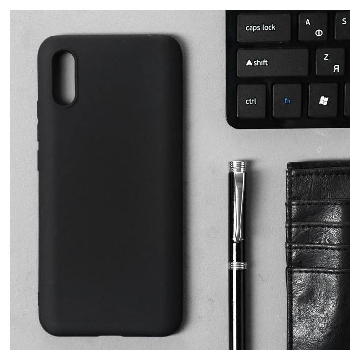 

Чехол Innovation, для Xiaomi Redmi 9A, силиконовый, матовый, черный, Чёрный