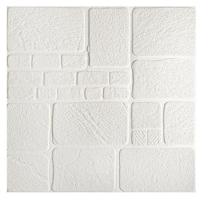 Самоклеящаяся ПВХ панель "Белая плитка" 69*68см  