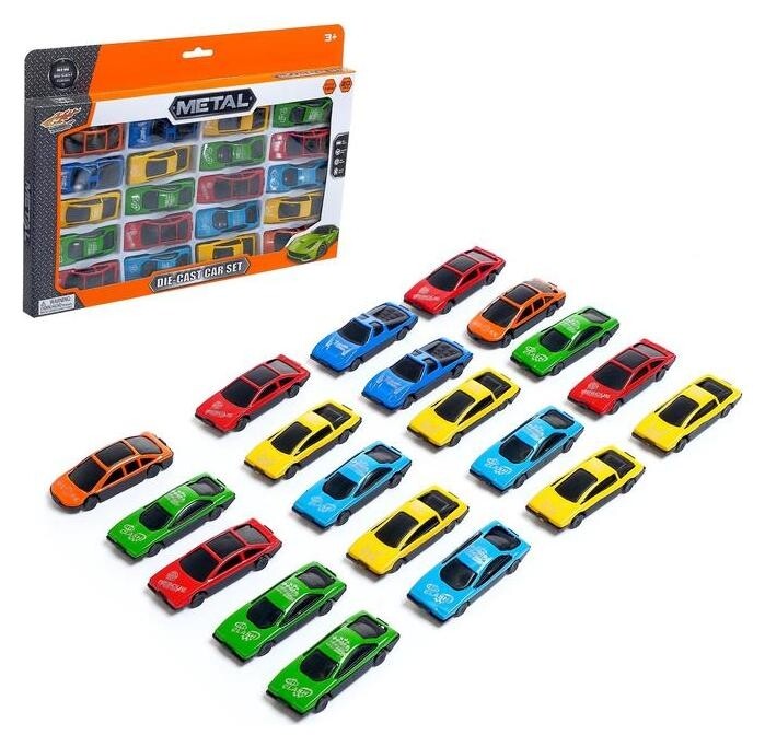 Набор металлических машин «Супер гонки», 20 штук  