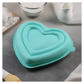 Форма для муссовых десертов и выпечки доляна «Сердце», 22×20×7 см Доляна
