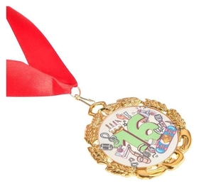 Медаль юбилейная с лентой "16 лет", D = 70 мм 