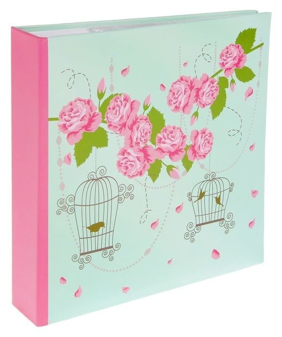 

Фотоальбом на 200 фото 10х15 см "Нарисованные птицы" бумажные листы 22,5х22х5 см, Разноцветный