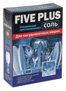 Cоль для посудомоечных машин 5+ "Five Plus", 1500 мл Five plus
