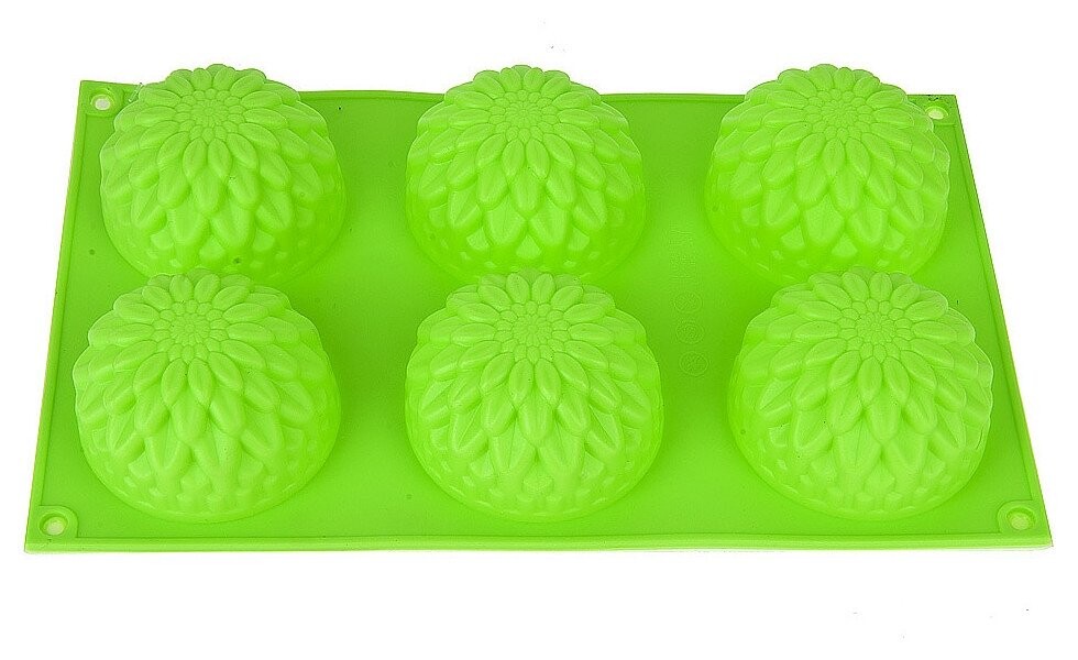 Форма силиконовая для выпечки "Цветочный нектар", 6 ячеек, 29x17,5x4,5 см Nouvelle