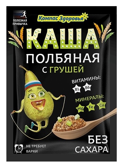 Каша полбяная с грушей  Компас здоровья