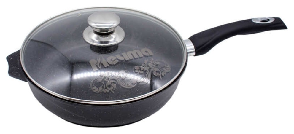 Сковорода со съемной ручкой и стеклянной крышкой 24 см  Мечта