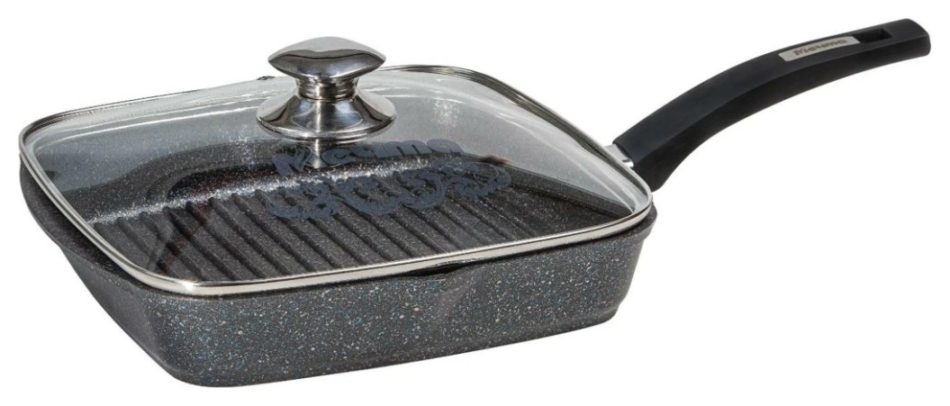 Сковорода-гриль квадратная со стеклянной крышкой 26 х 26 см  Мечта