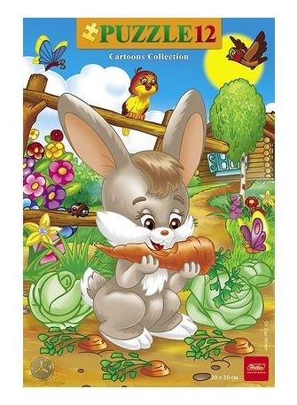 

Пазлы "Хитрый зайчик", 12 элементов, в рамке