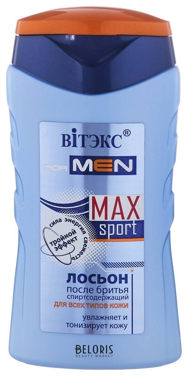 Лосьон для лица после бритья для всех типов кожи Max Sport Белита - Витекс MAXsport