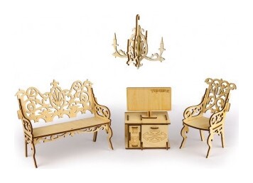 Конструктор "Мебель для кукол барби"  Теремок