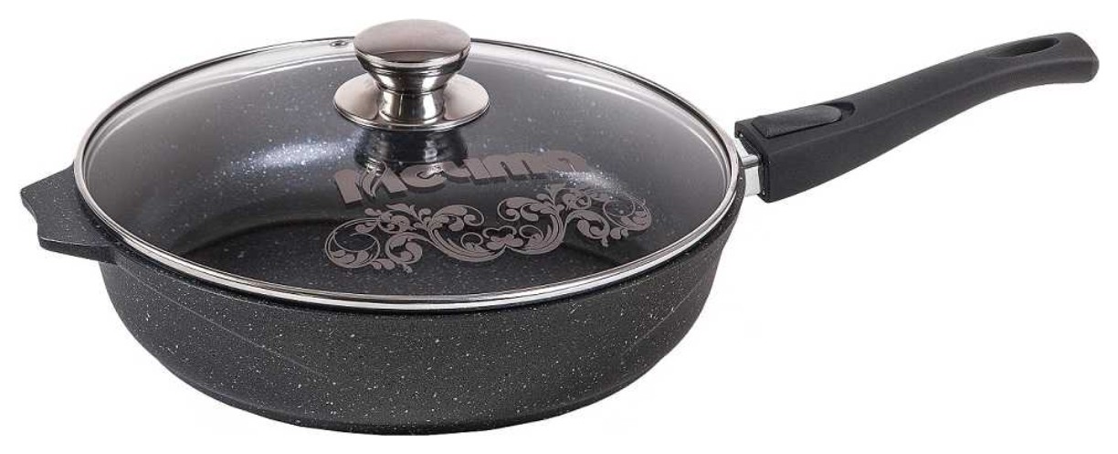 Сковорода со съемной ручкой и стеклянной крышкой 30 см  Мечта