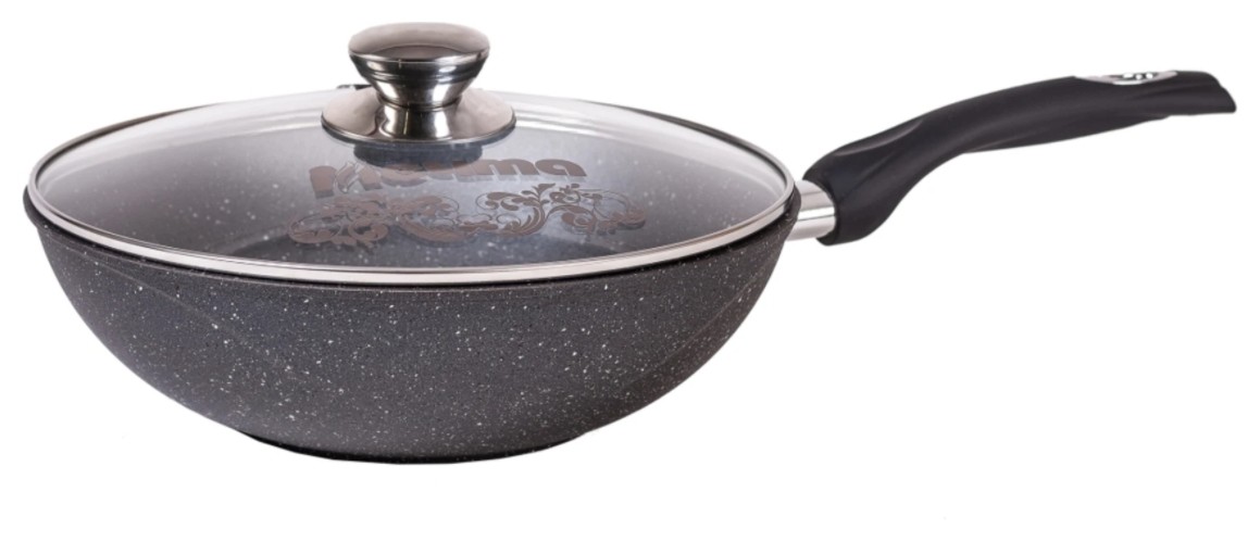 Сковорода-вок со стеклянной крышкой 28 см  Мечта