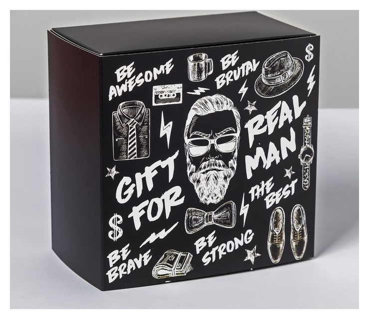 

Коробка складная Gift For Real Man, Чёрный